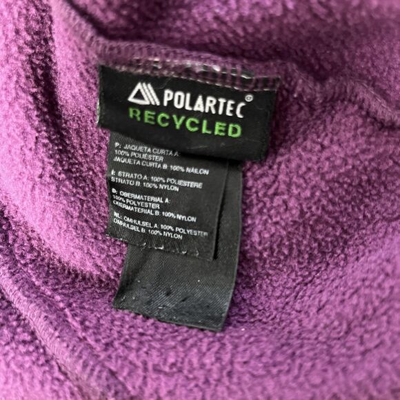 The North Face Denali Fleece Jacket Girls Medium Purple Gray Polartec Full Zip - Picture 12 of 16
